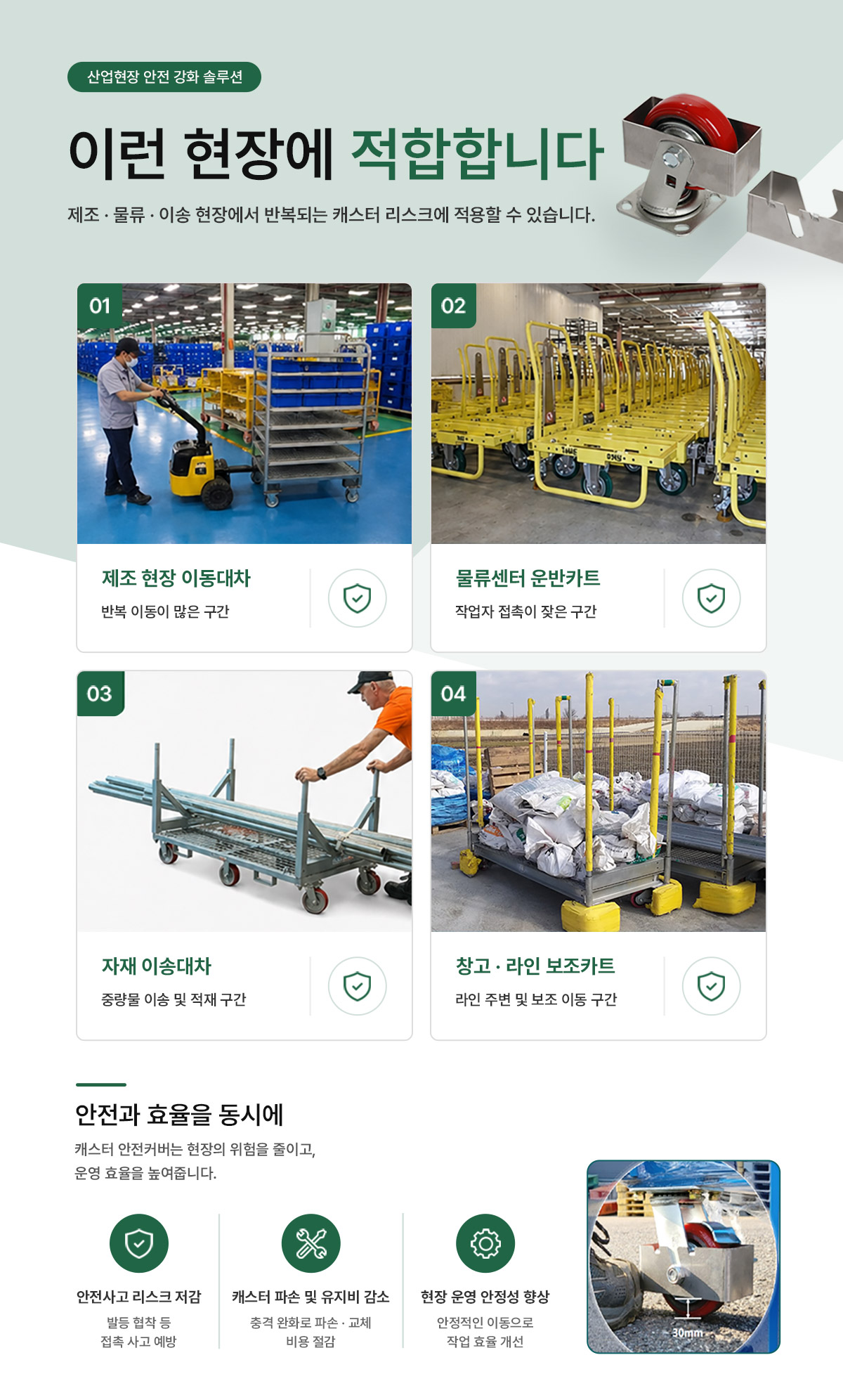 캐스터 안전커버